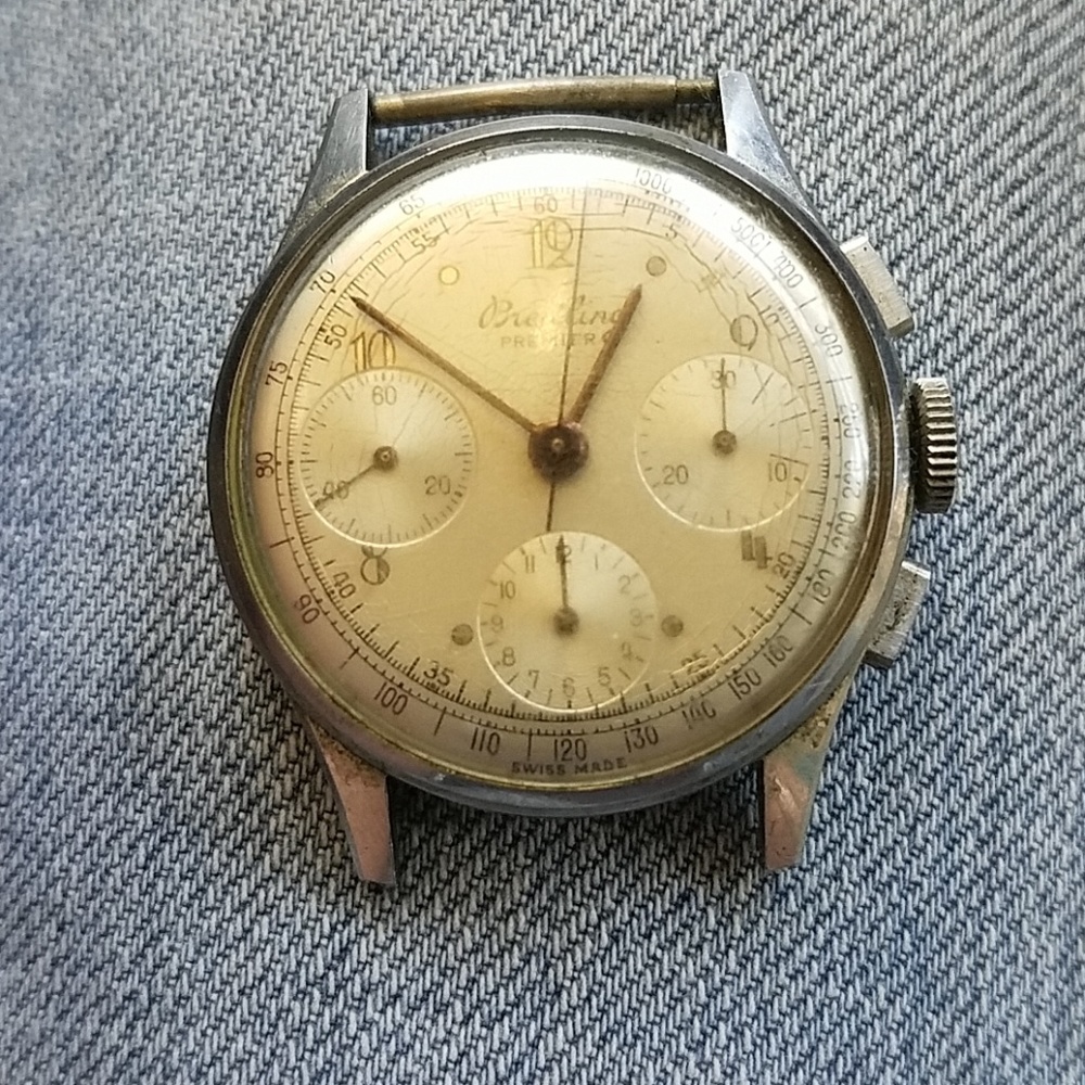 1940's Breitling Premier Chronograph 787 Watch!!!